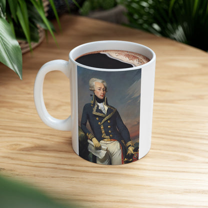 Lafayette Portrait Ceramic Mug — Vive Lafayette 11oz Coffee Cup