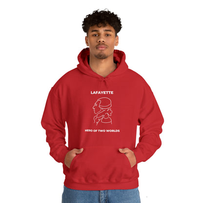 Marquis de Lafayette Classic Unisex Heavy Blend Hooded Sweatshirt - Line Portrait Design