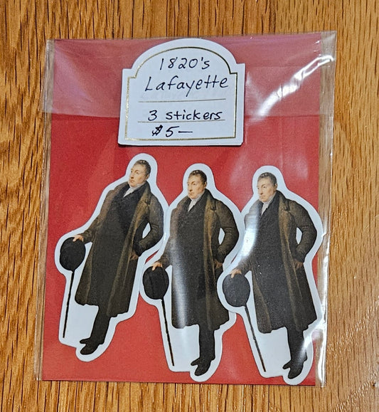 Lafayette 1820's Sticker - 3 sticker pack