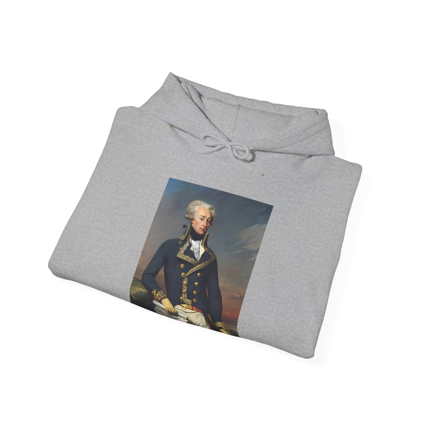 Two-Sided Marquis de Lafayette Classic Unisex Heavy Blend Hooded Sweatshirt With Quote