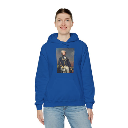 Two-Sided Marquis de Lafayette Classic Unisex Heavy Blend Hooded Sweatshirt With Quote
