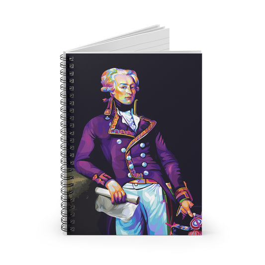 Lafayette Colorful Pop Art Portrait Spiral Notebook - 6"x 8" lined-page notebook