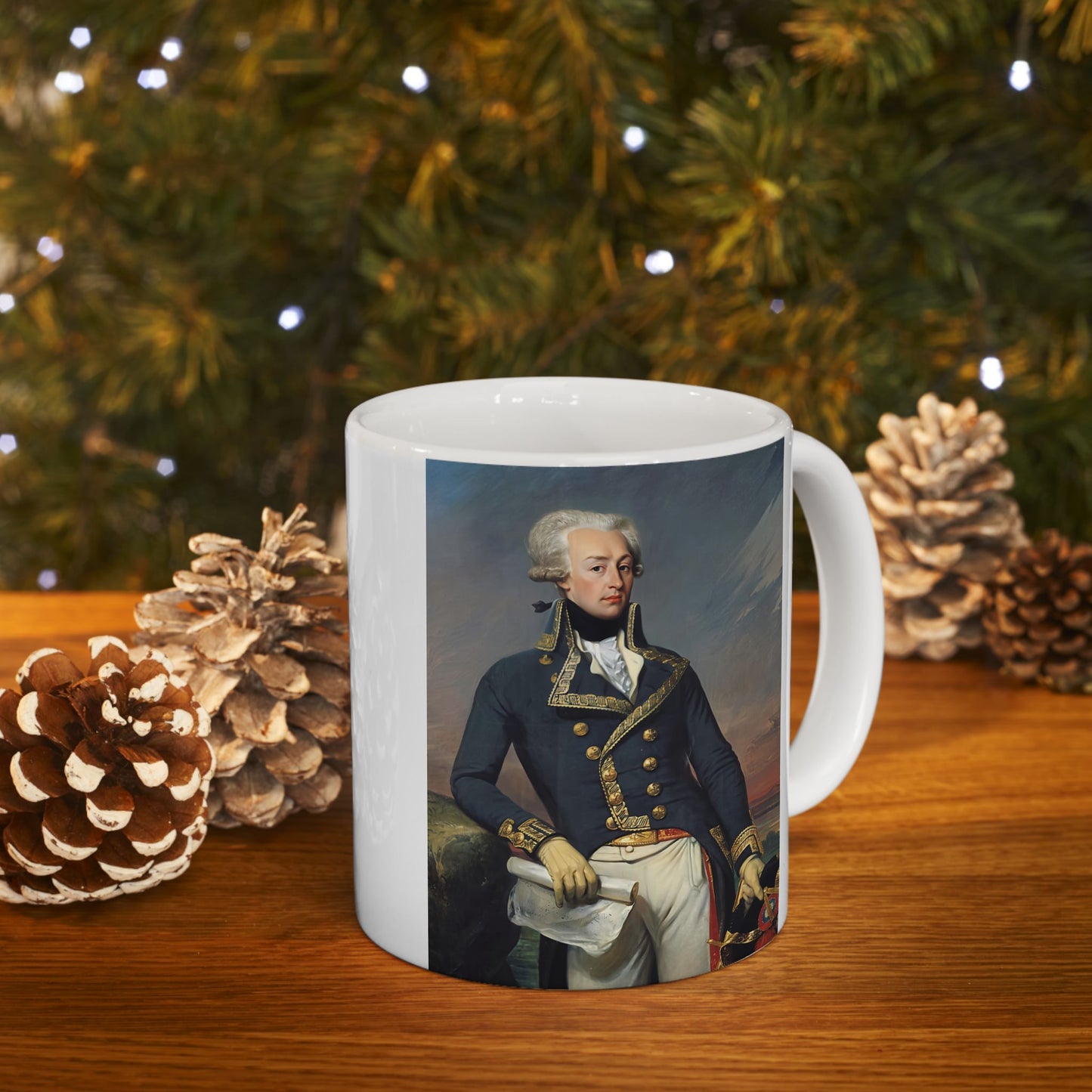Lafayette Portrait Ceramic Mug — Vive Lafayette 11oz Coffee Cup
