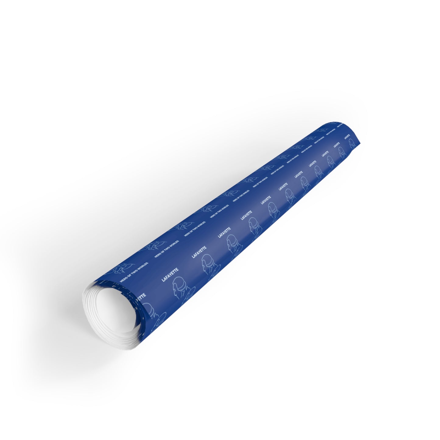 Marquis de Lafayette Wrapping Paper - Blue Line Portrait