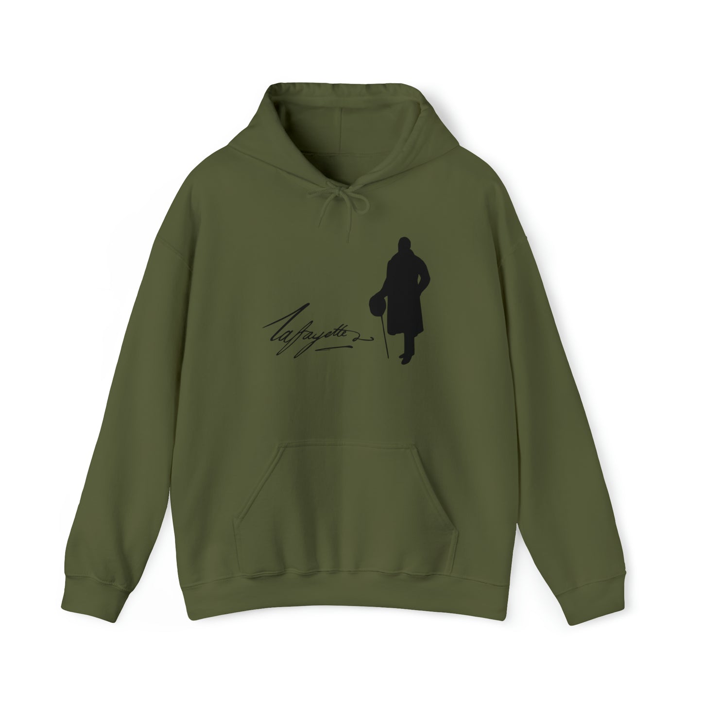 Lafayette Silhouette Signature Unisex Heavy Blend Hooded Sweatshirt - One-sided, No quote on the back