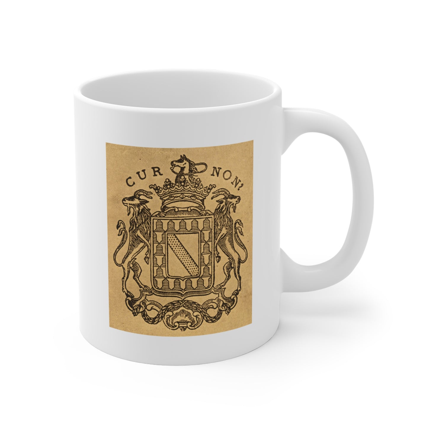 Lafayette Coat of Arms Cur Non Mug - 11oz White Ceramic