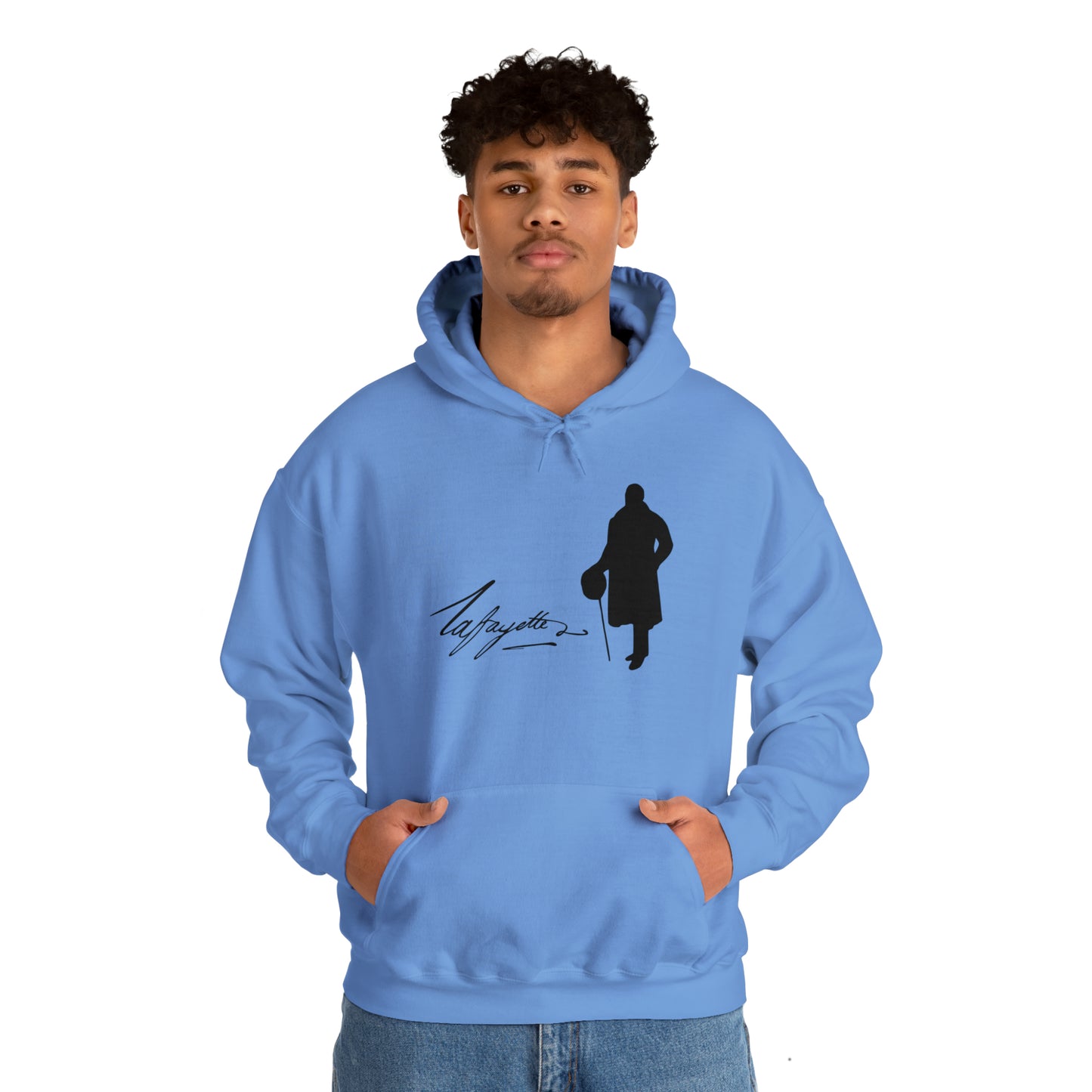 Lafayette Silhouette Signature Unisex Heavy Blend Hooded Sweatshirt - One-sided, No quote on the back