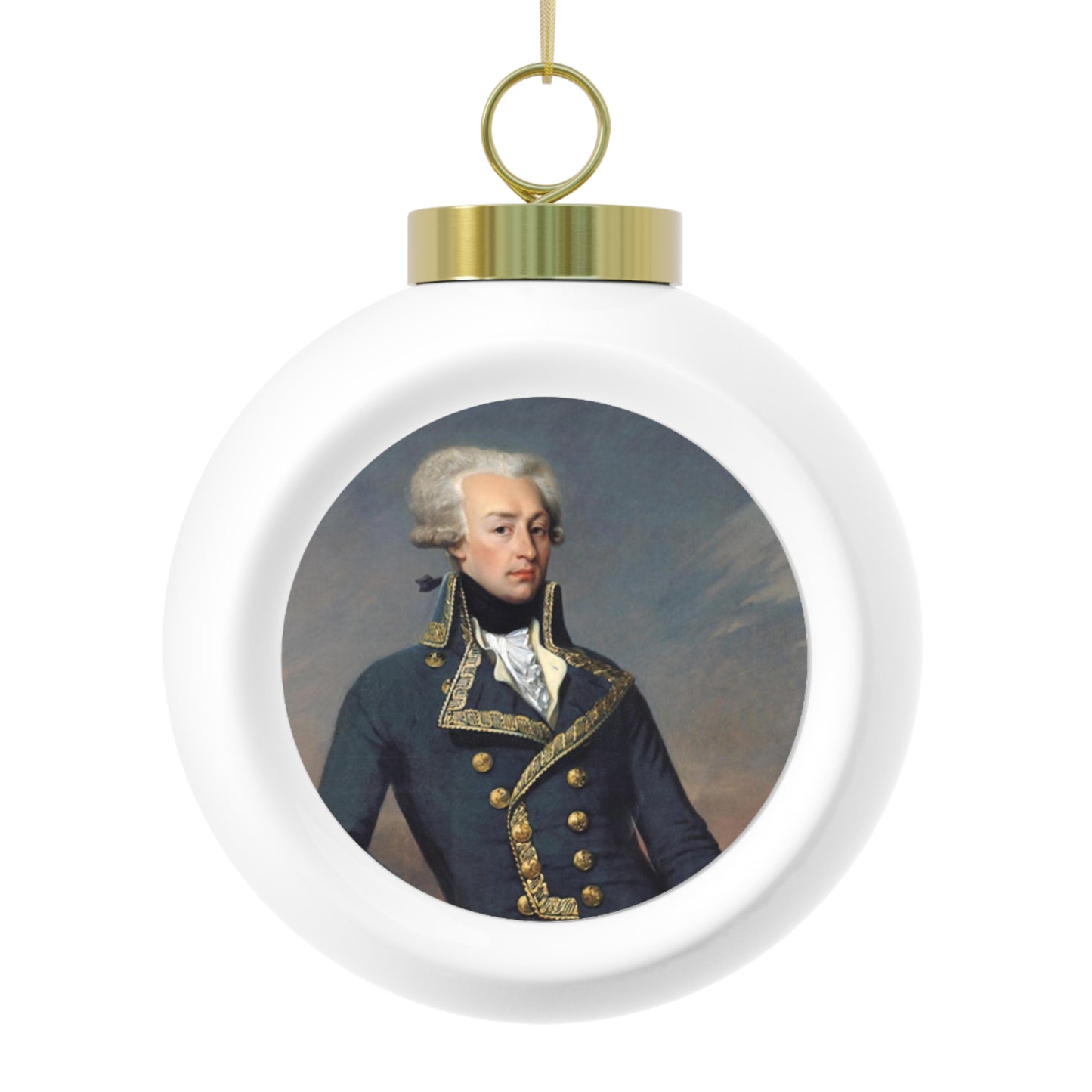 Lafayette Christmas Ball Ornament - Marquis de Lafayette Classic Portrait