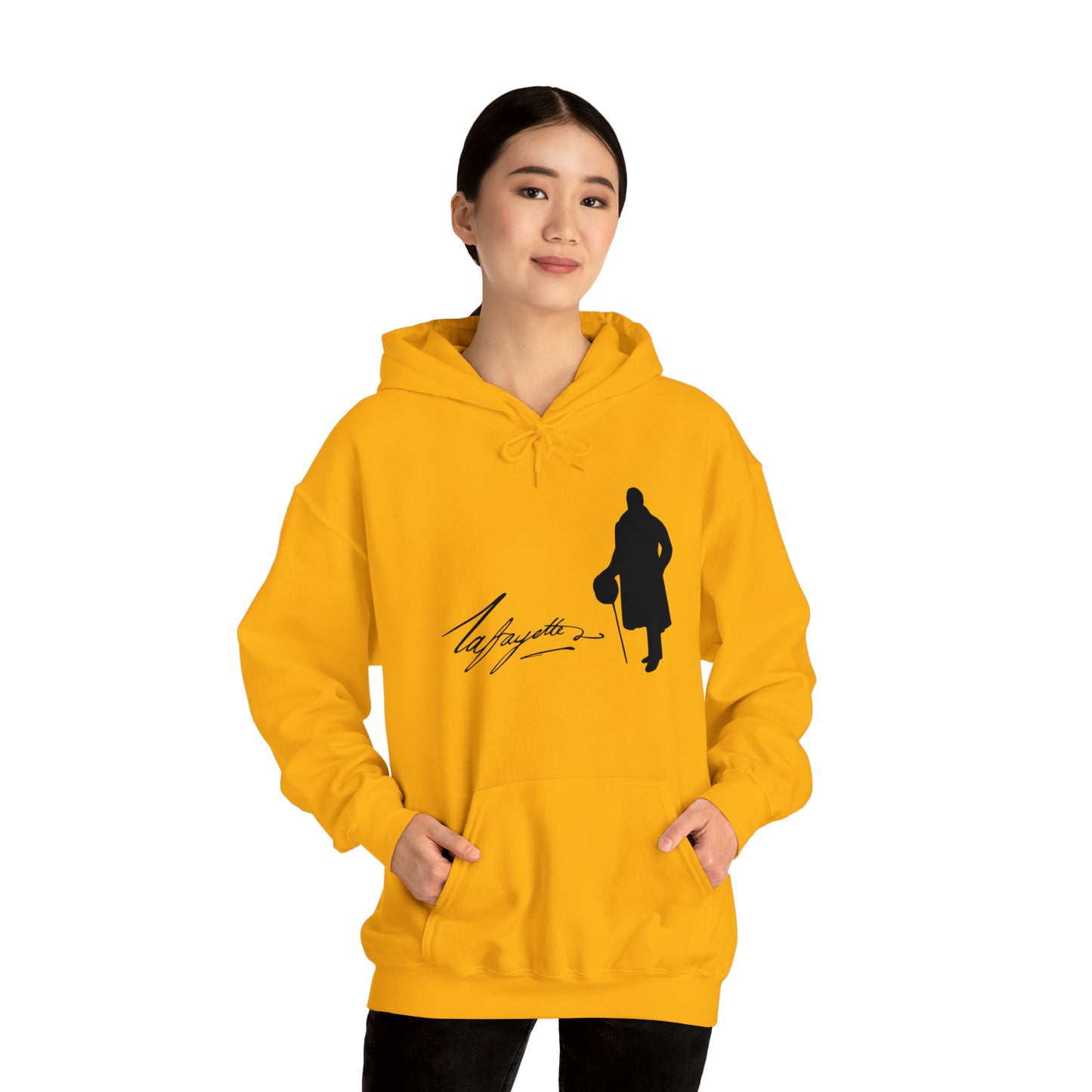 Lafayette Silhouette Signature Unisex Heavy Blend Hooded Sweatshirt - One-sided, No quote on the back