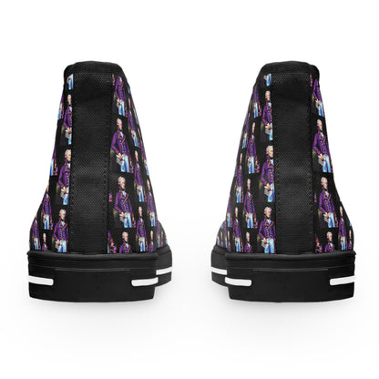 Marquis de Lafayette - Women's High Top Sneakers - Pop Art Design