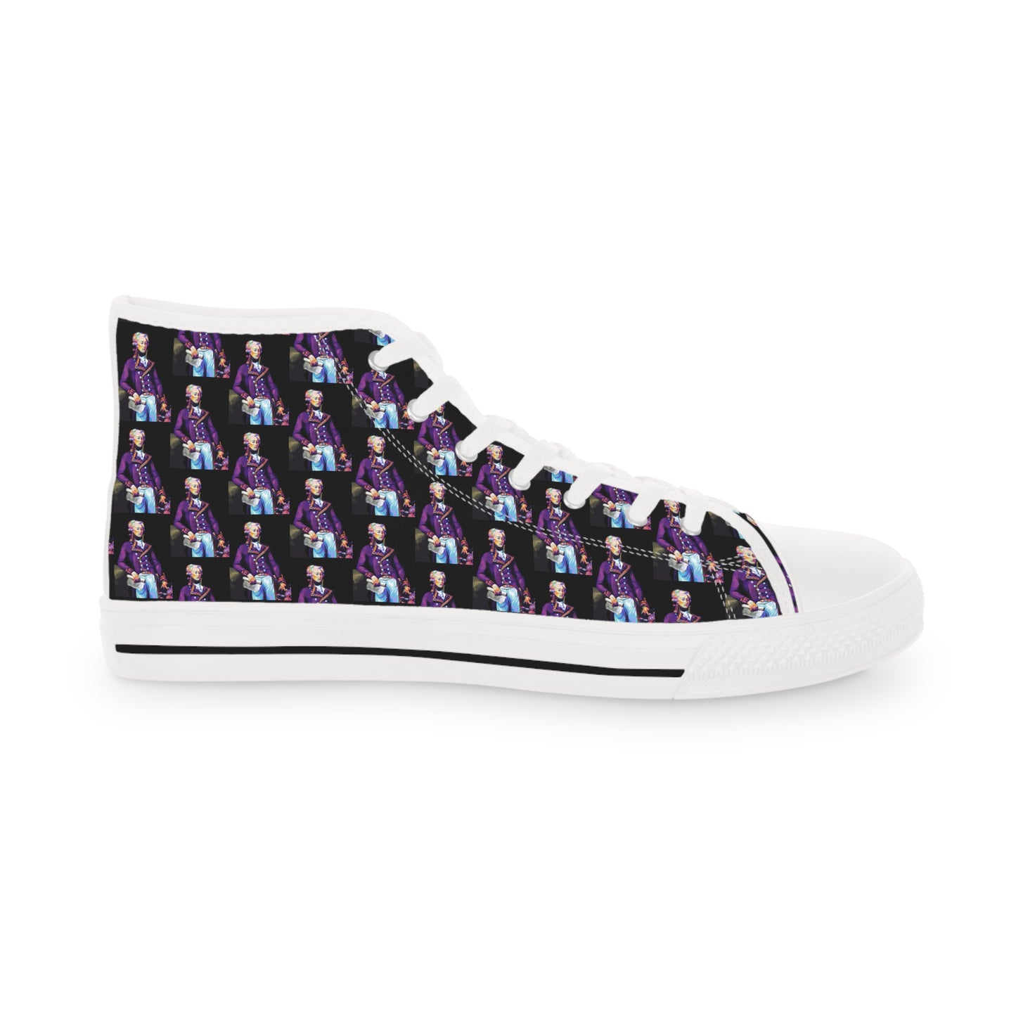 Marquis de Lafayette - Men's High Top Sneakers - Pop Art Design