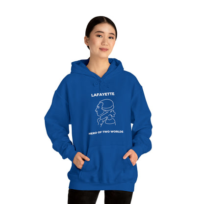 Marquis de Lafayette Classic Unisex Heavy Blend Hooded Sweatshirt - Line Portrait Design