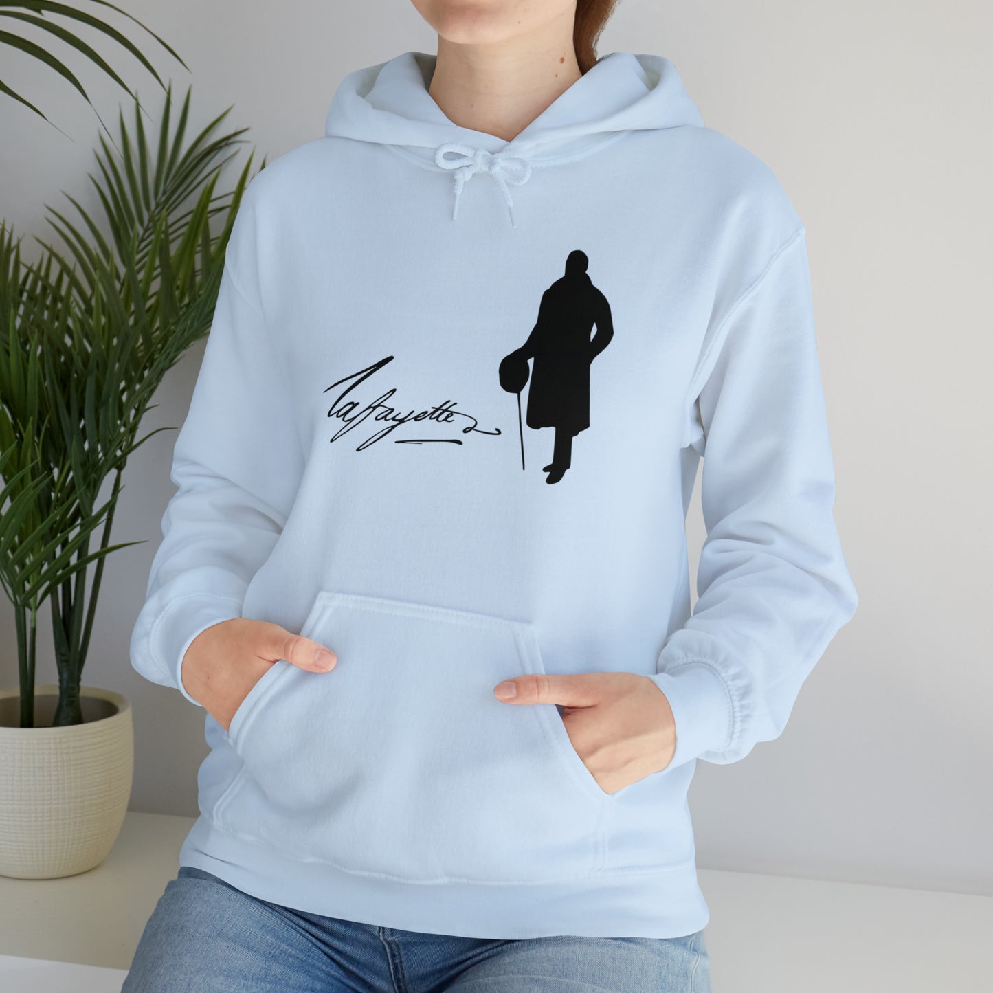 Lafayette Silhouette Signature Unisex Heavy Blend Hooded Sweatshirt - One-sided, No quote on the back