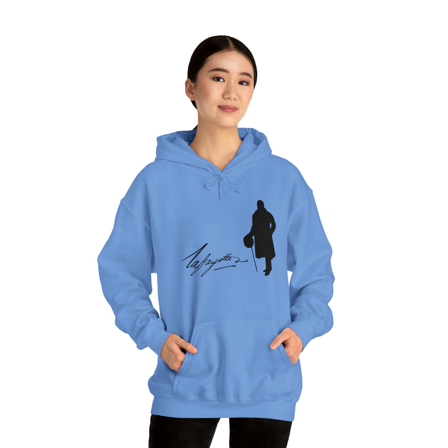 Lafayette Silhouette Signature Unisex Heavy Blend Hooded Sweatshirt - One-sided, No quote on the back