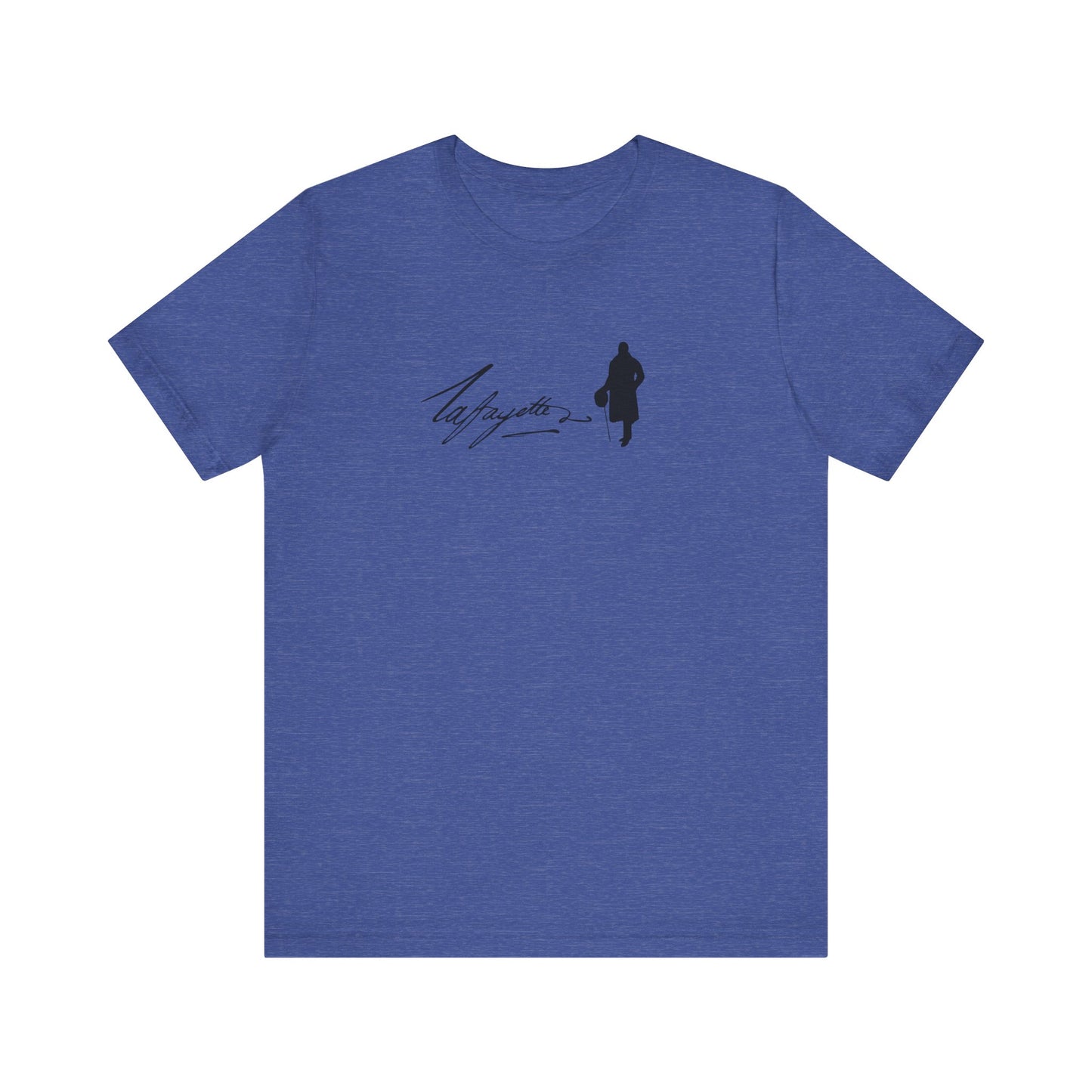 Marquis de Lafayette Silhouette Signature Unisex Jersey Short Sleeve Tee - With Lafayette Quote