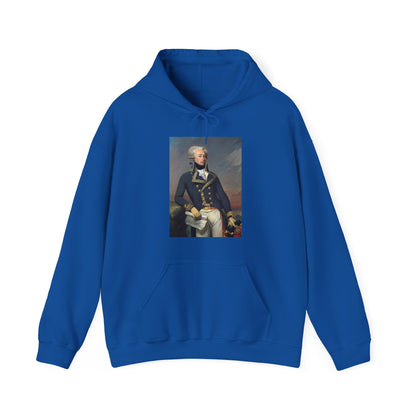 Two-Sided Marquis de Lafayette Classic Unisex Heavy Blend Hooded Sweatshirt With Quote