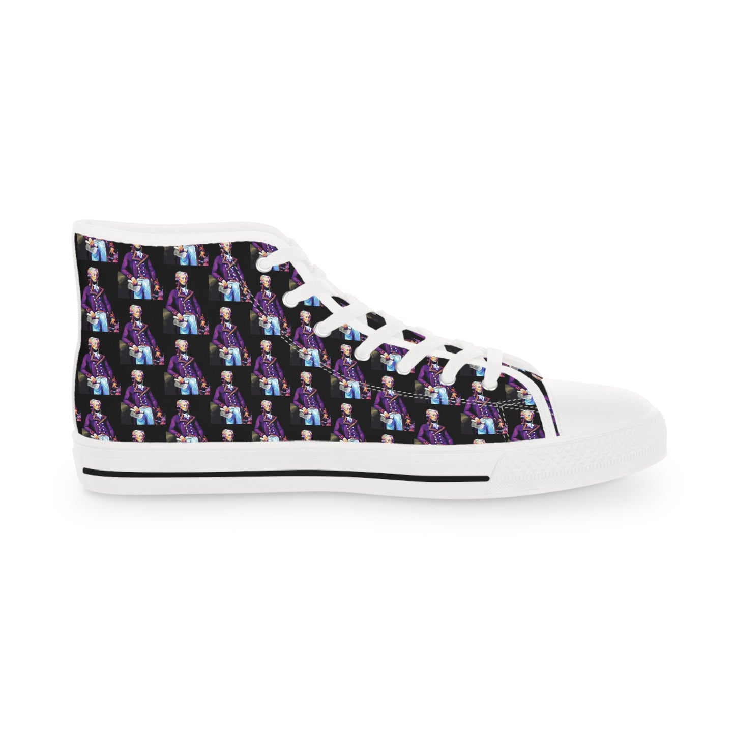 Marquis de Lafayette - Men's High Top Sneakers - Pop Art Design