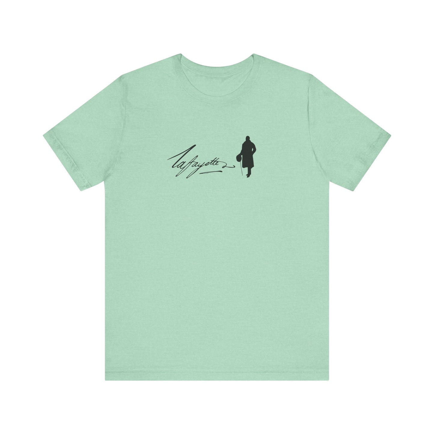 Marquis de Lafayette Silhouette Signature Unisex Jersey Short Sleeve Tee - With Lafayette Quote