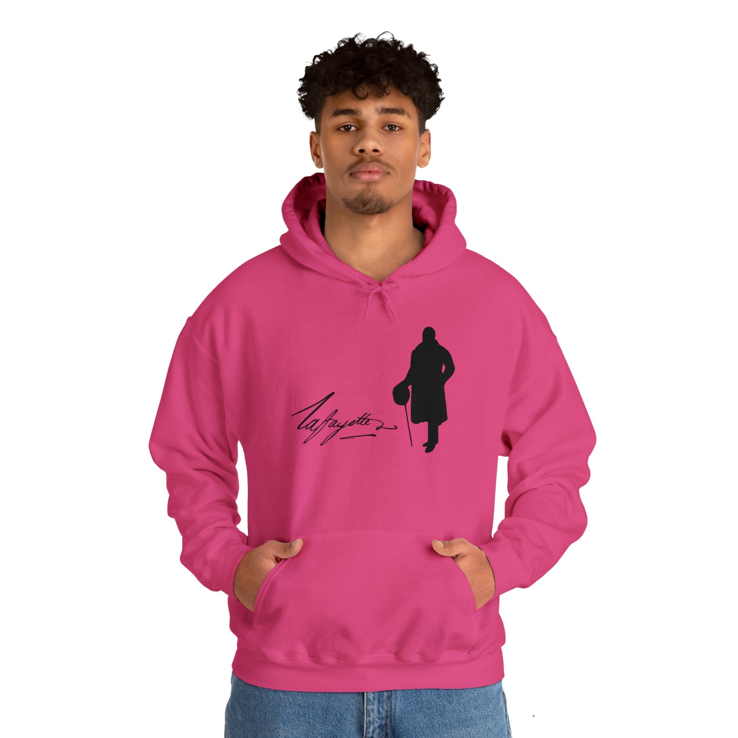 Lafayette Silhouette Signature Unisex Heavy Blend Hooded Sweatshirt - One-sided, No quote on the back