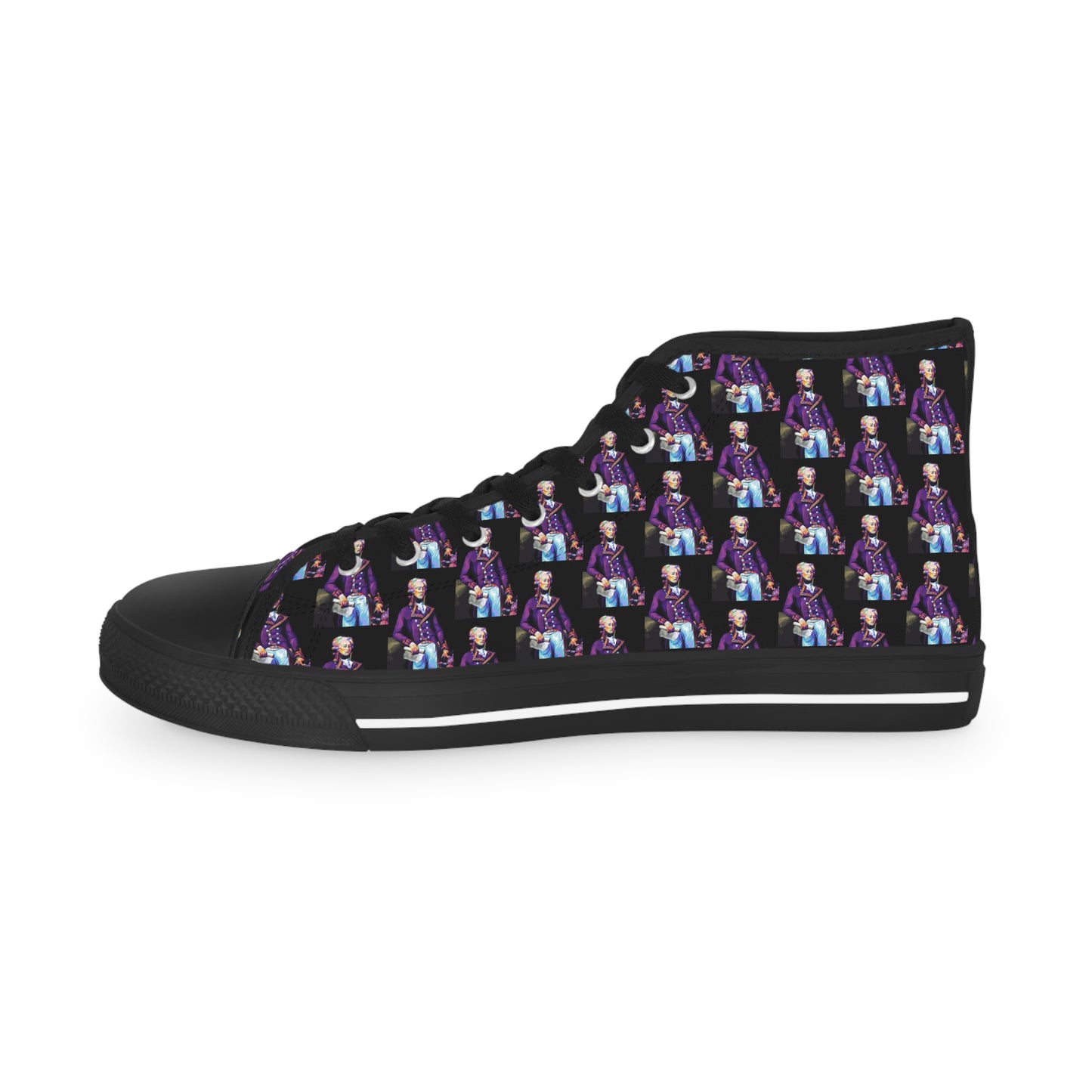 Marquis de Lafayette - Men's High Top Sneakers - Pop Art Design