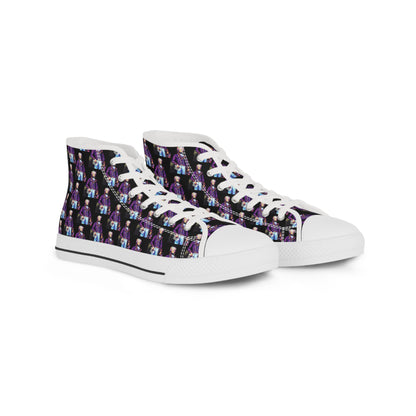 Marquis de Lafayette - Men's High Top Sneakers - Pop Art Design