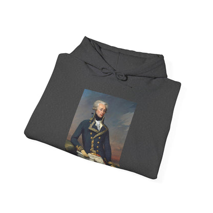 Two-Sided Marquis de Lafayette Classic Unisex Heavy Blend Hooded Sweatshirt With Quote