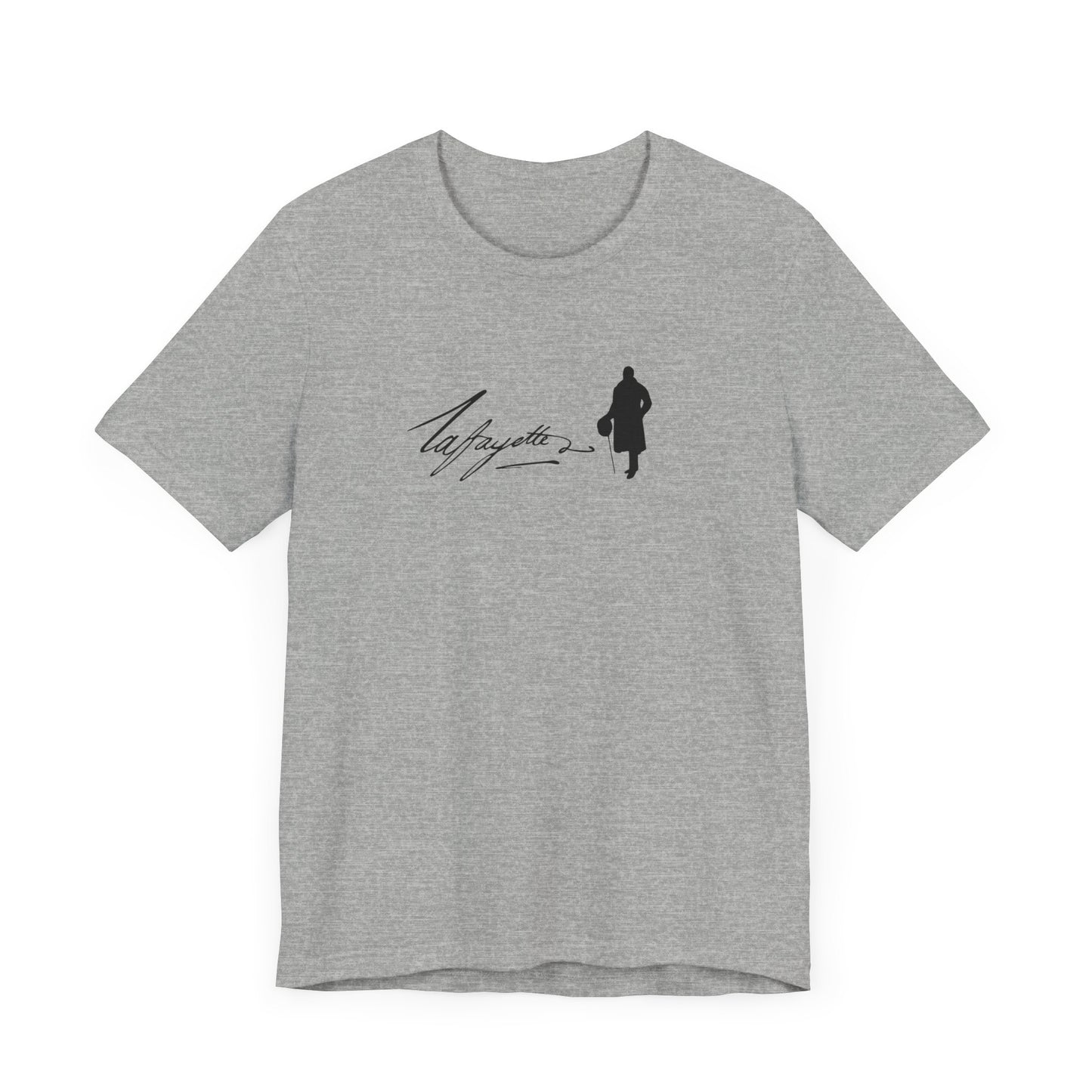 Marquis de Lafayette Silhouette Signature Unisex Jersey Short Sleeve Tee - With Lafayette Quote