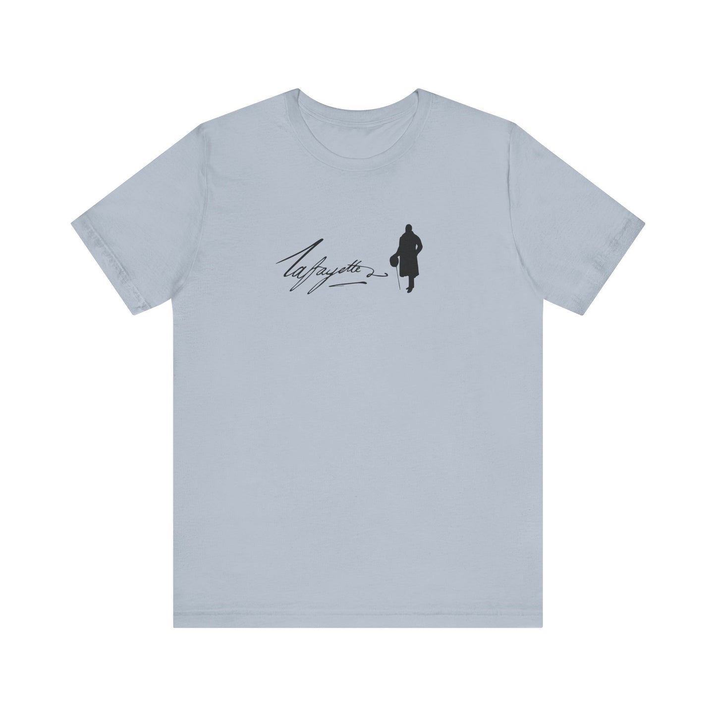 Marquis de Lafayette Silhouette Signature Unisex Jersey Short Sleeve Tee - With Lafayette Quote