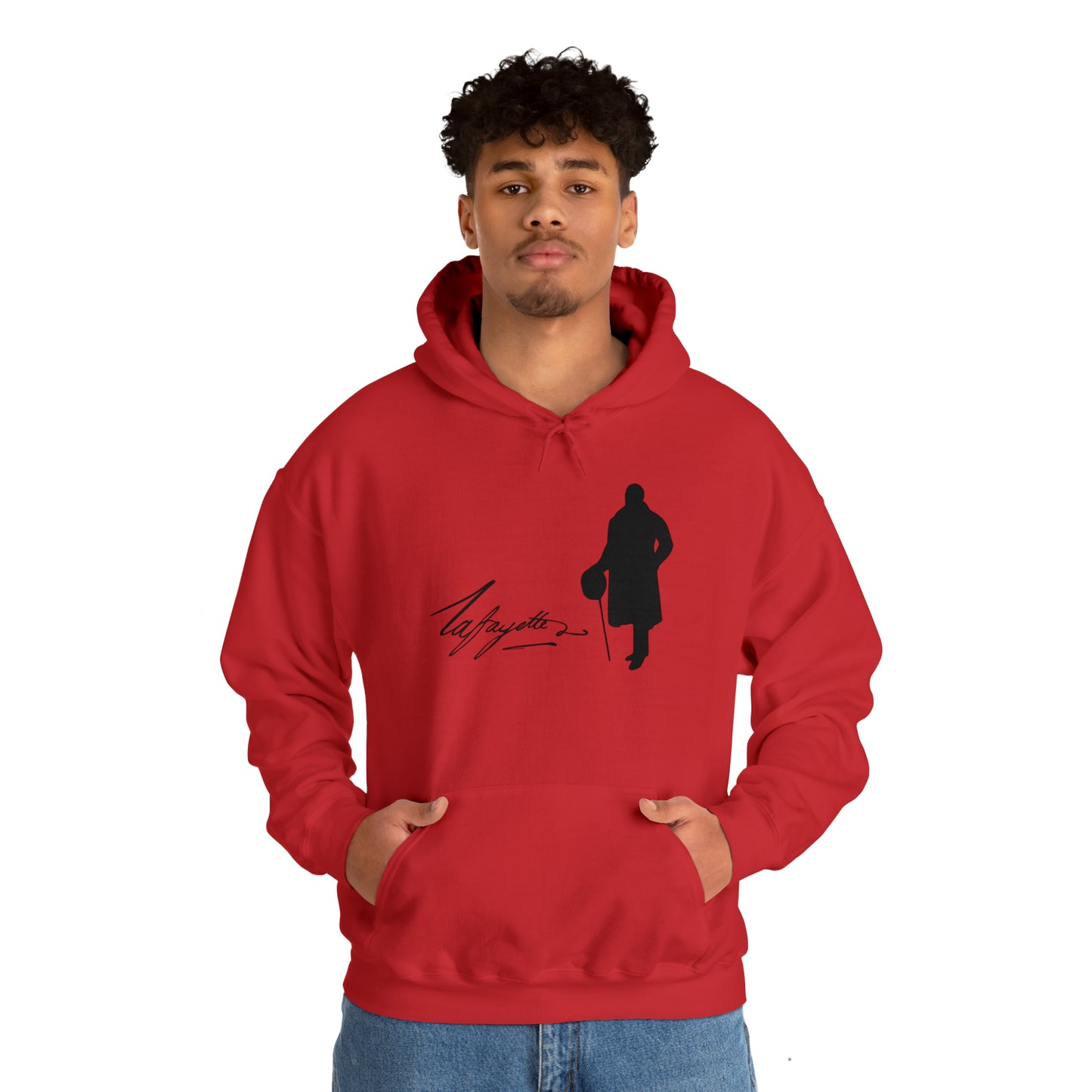 Lafayette Silhouette Signature Unisex Heavy Blend Hooded Sweatshirt - One-sided, No quote on the back