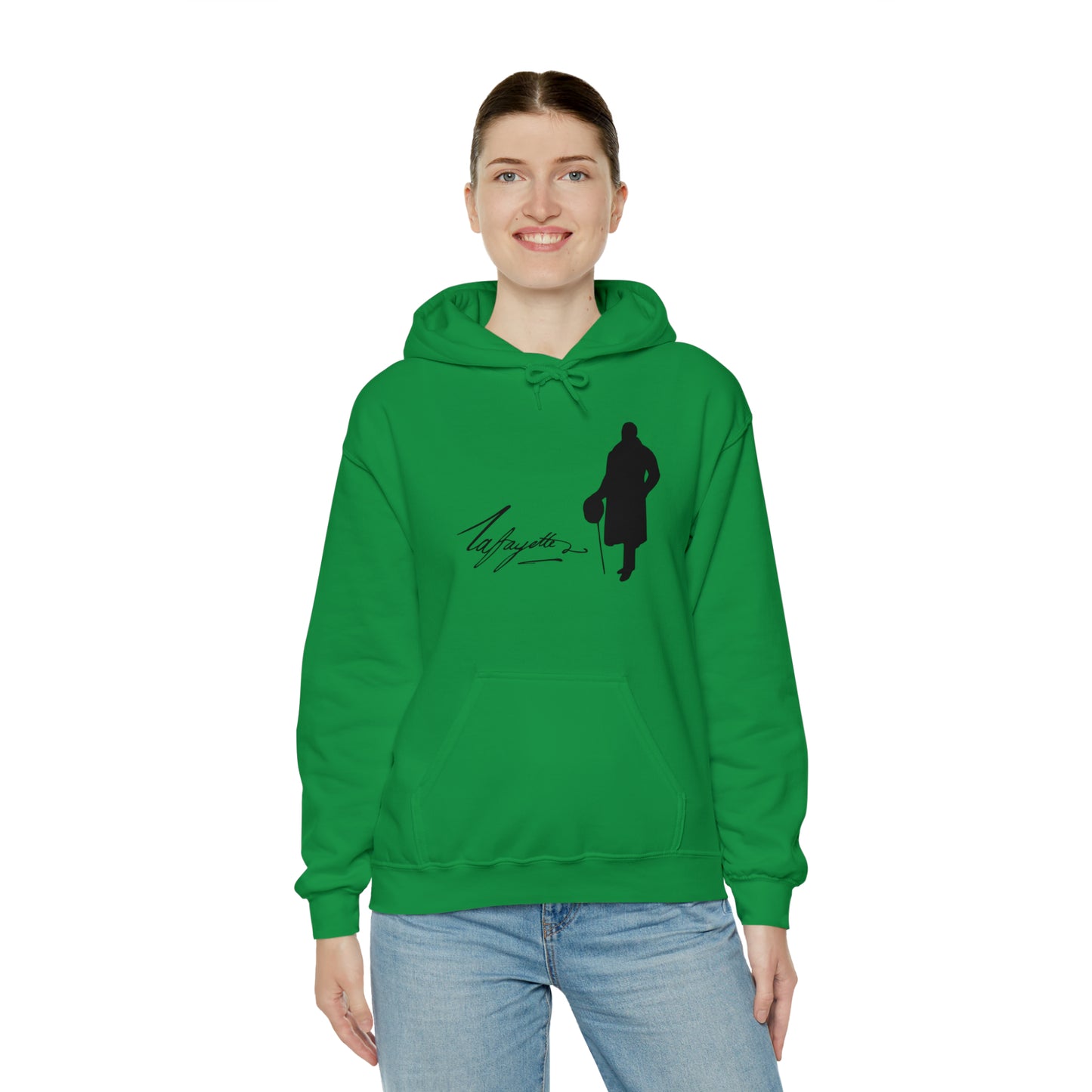 Lafayette Silhouette Signature Unisex Heavy Blend Hooded Sweatshirt - One-sided, No quote on the back