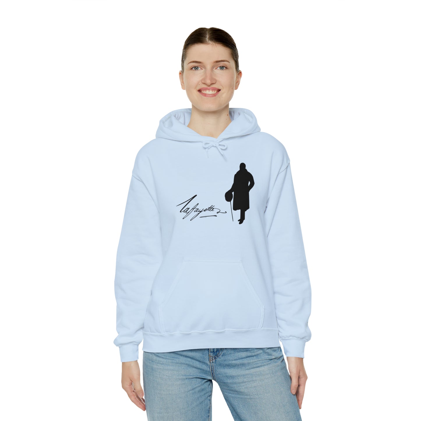 Lafayette Silhouette Signature Unisex Heavy Blend Hooded Sweatshirt - One-sided, No quote on the back