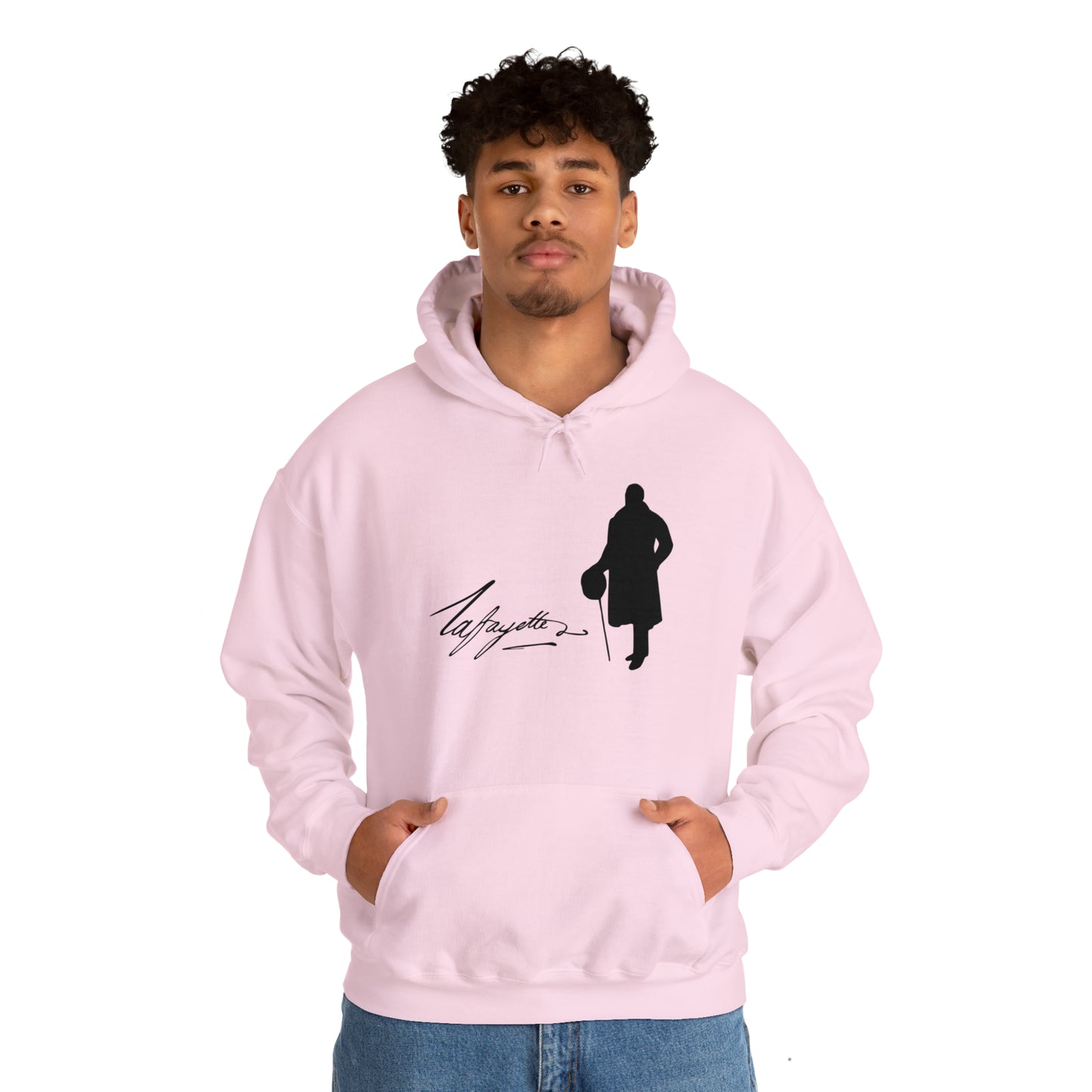 Lafayette Silhouette Signature Unisex Heavy Blend Hooded Sweatshirt - One-sided, No quote on the back