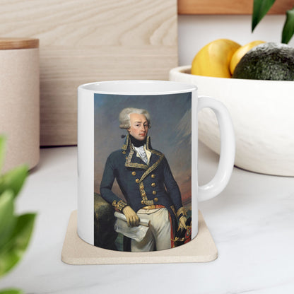 Lafayette Mug - 11oz White Ceramic - Classic Portrait Painting