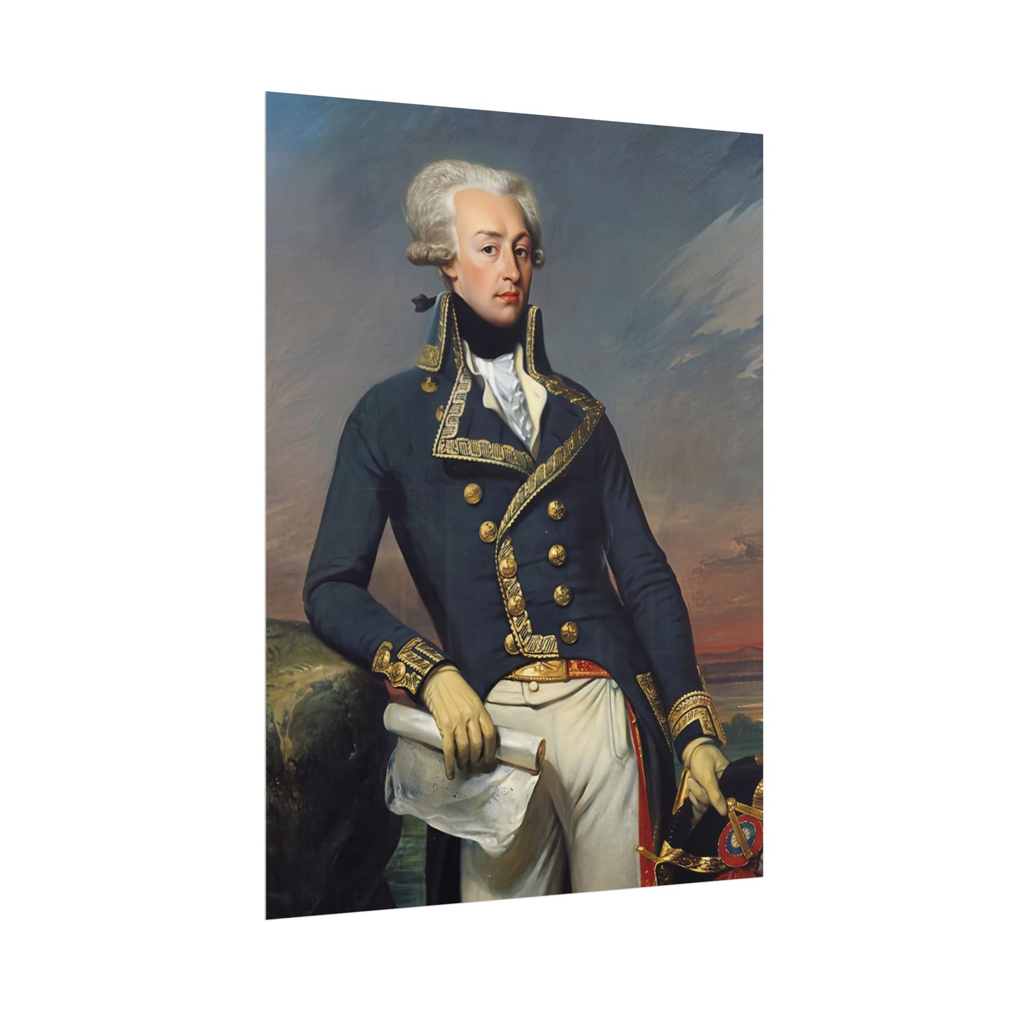 Marquis de Lafayette Classic Portrait Rolled Poster - Beautiful Unique Gift for the History Lover or Lafayette Fan!