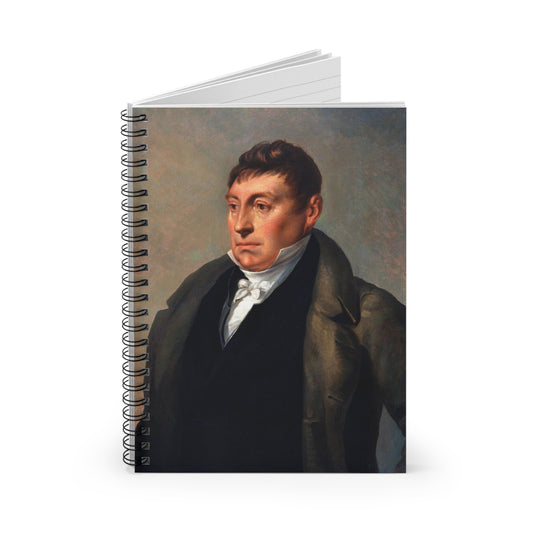 Lafayette 1820's Portrait Spiral Notebook - 6"x 8" lined-page notebook