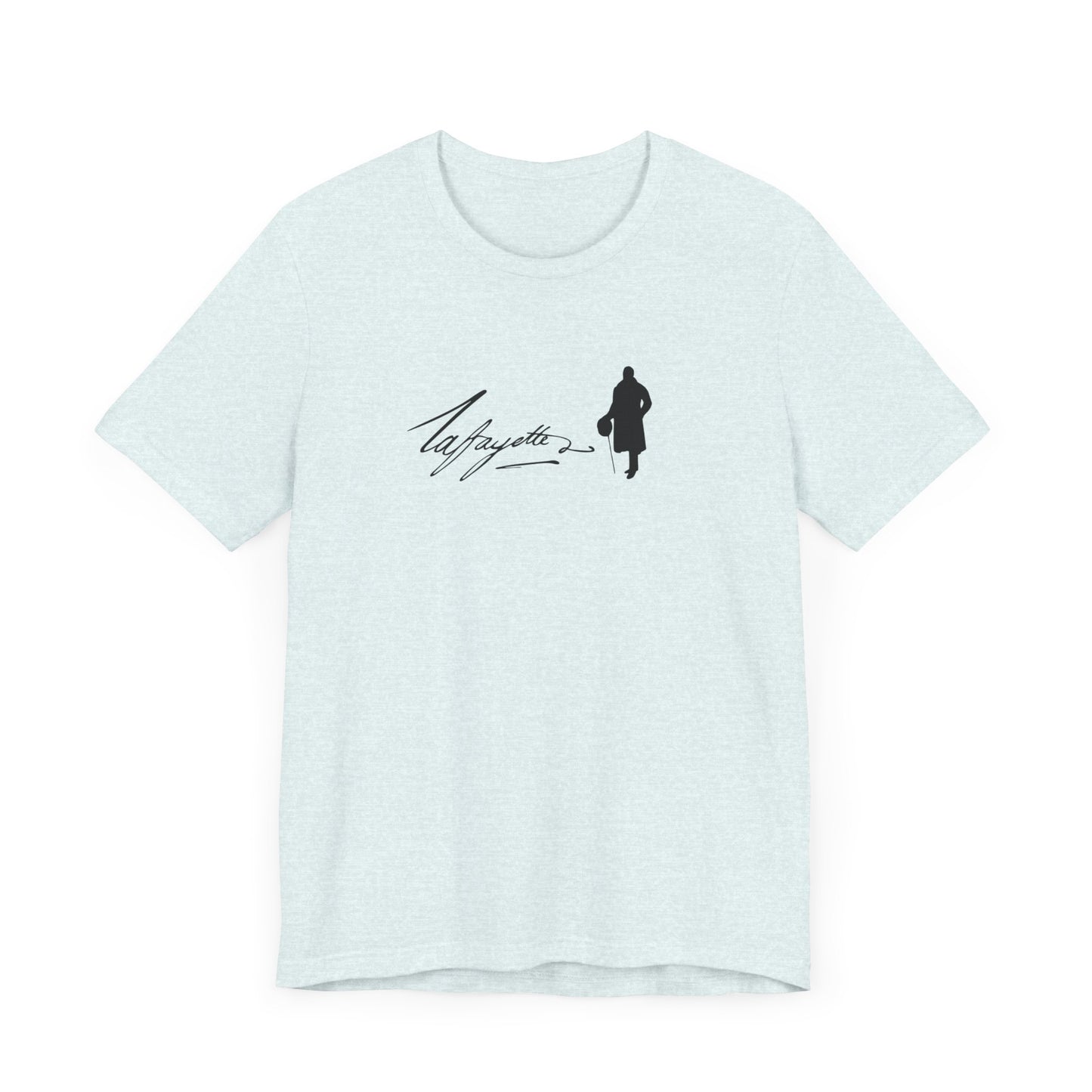 Marquis de Lafayette Silhouette Signature Unisex Jersey Short Sleeve Tee - With Lafayette Quote