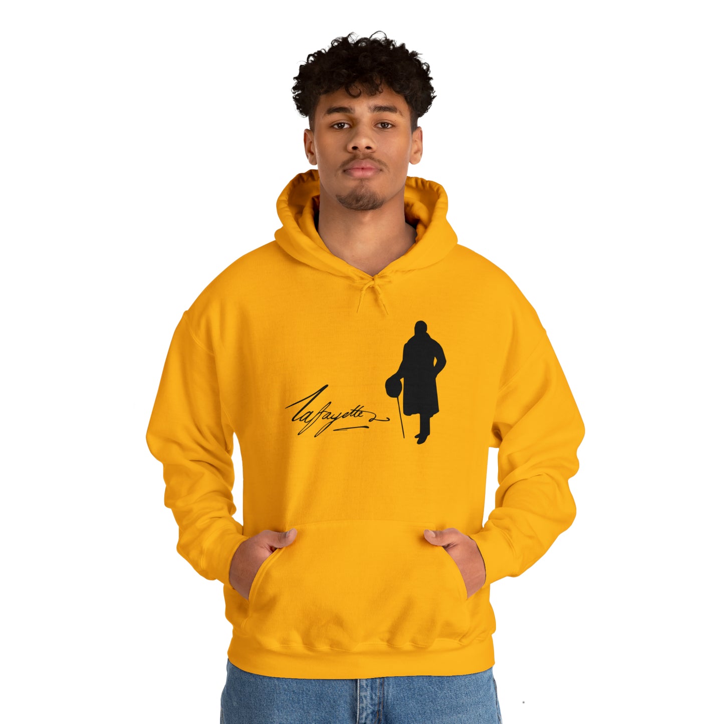 Lafayette Silhouette Signature Unisex Heavy Blend Hooded Sweatshirt - One-sided, No quote on the back