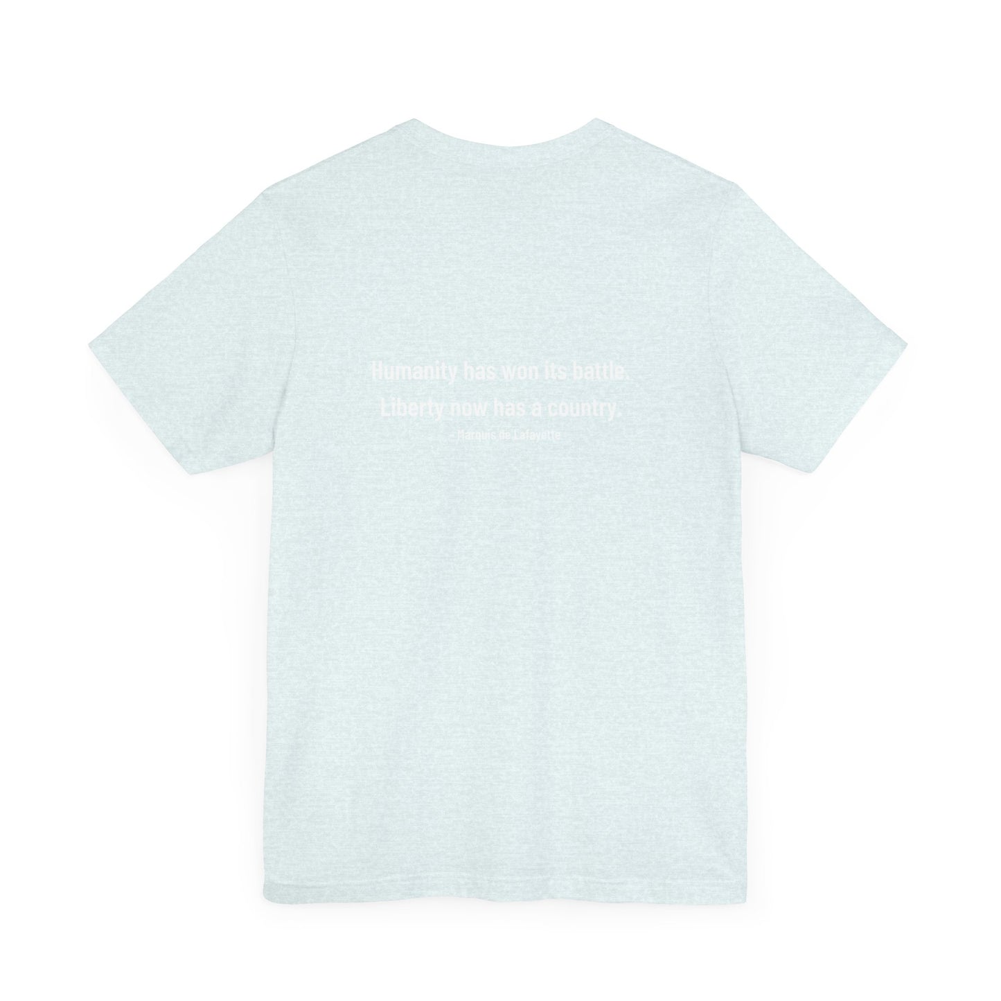 Marquis de Lafayette Silhouette Signature Unisex Jersey Short Sleeve Tee - With Lafayette Quote