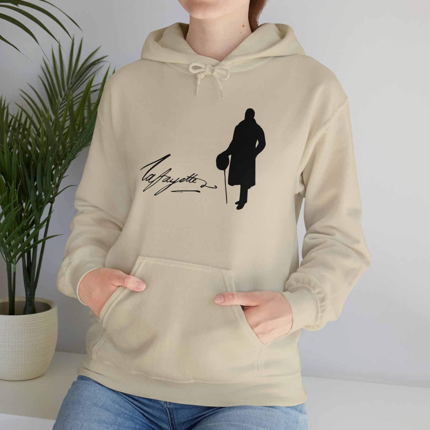 Lafayette Silhouette Signature Unisex Heavy Blend Hooded Sweatshirt - One-sided, No quote on the back