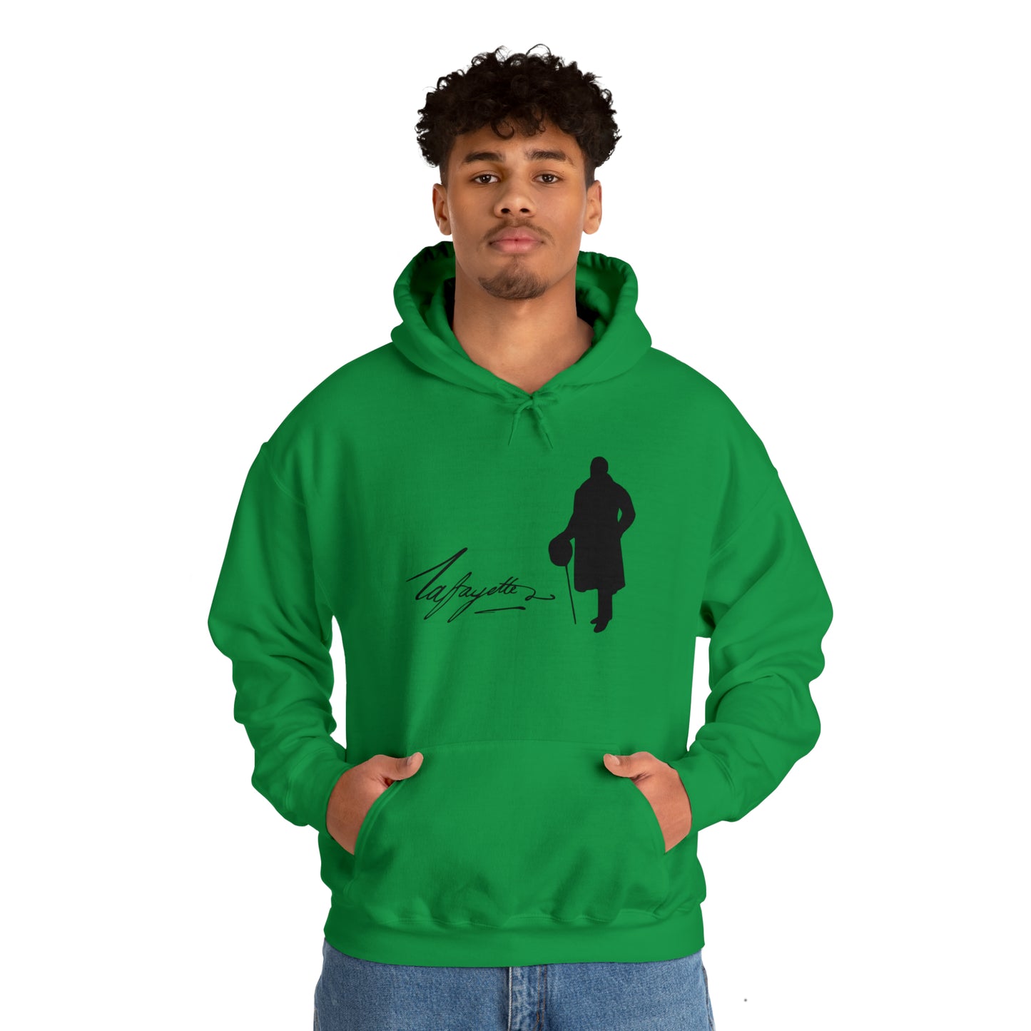 Lafayette Silhouette Signature Unisex Heavy Blend Hooded Sweatshirt - One-sided, No quote on the back