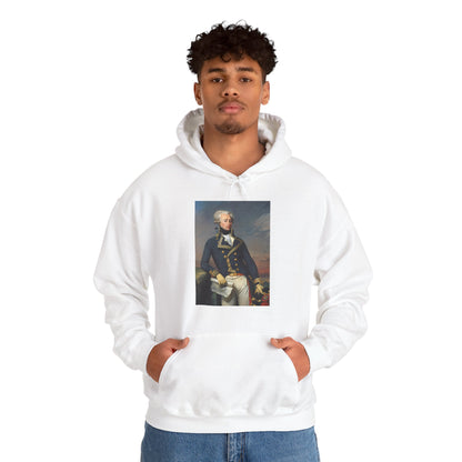 Two-Sided Marquis de Lafayette Classic Unisex Heavy Blend Hooded Sweatshirt With Quote