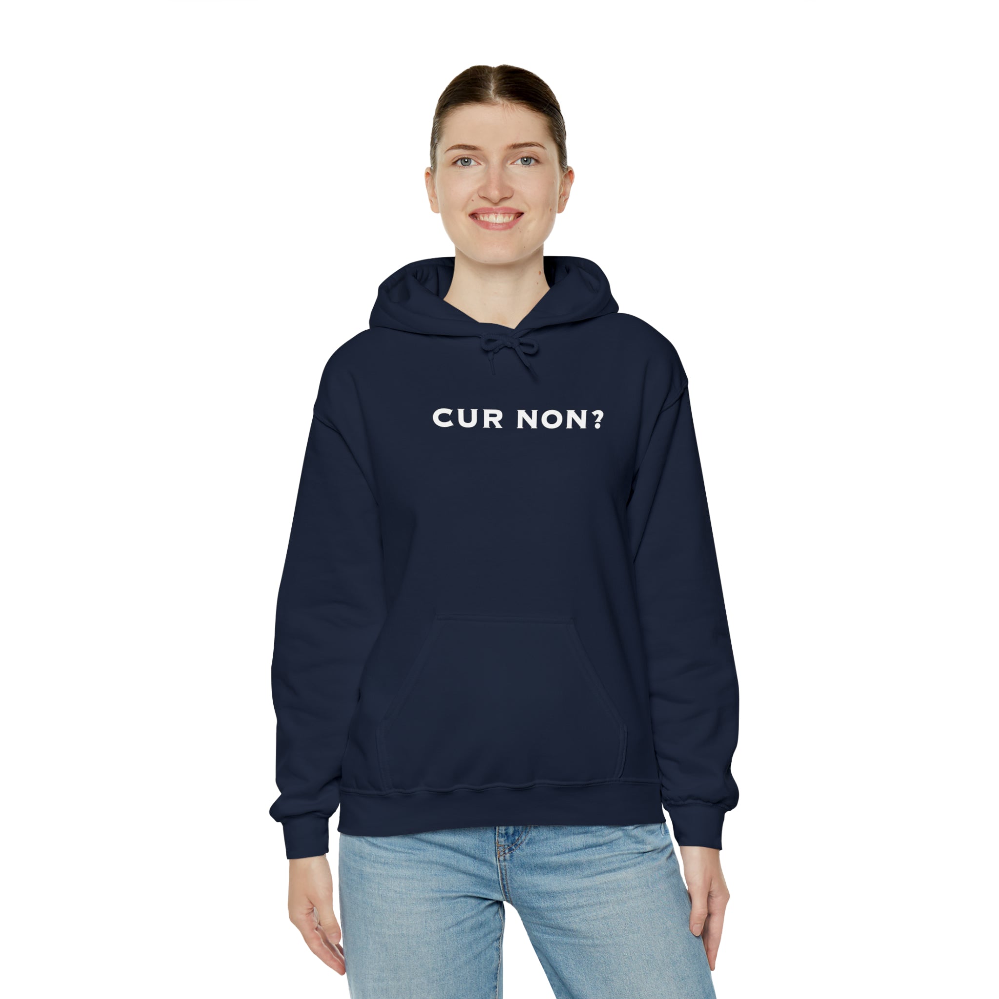 Marquis de Lafayette Cur Non (Why Not) Unisex Heavy Blend Hooded Sweatshirt