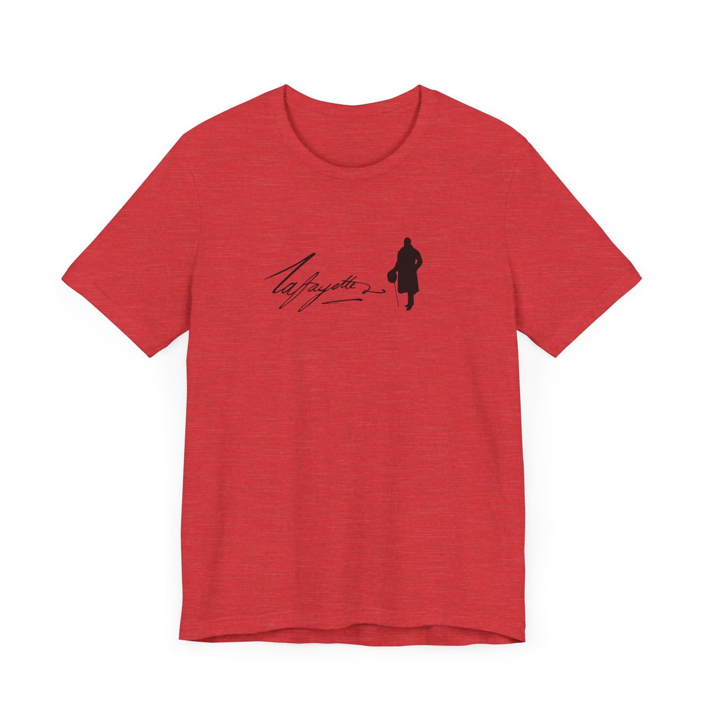 Marquis de Lafayette Silhouette Signature Unisex Jersey Short Sleeve Tee - With Lafayette Quote