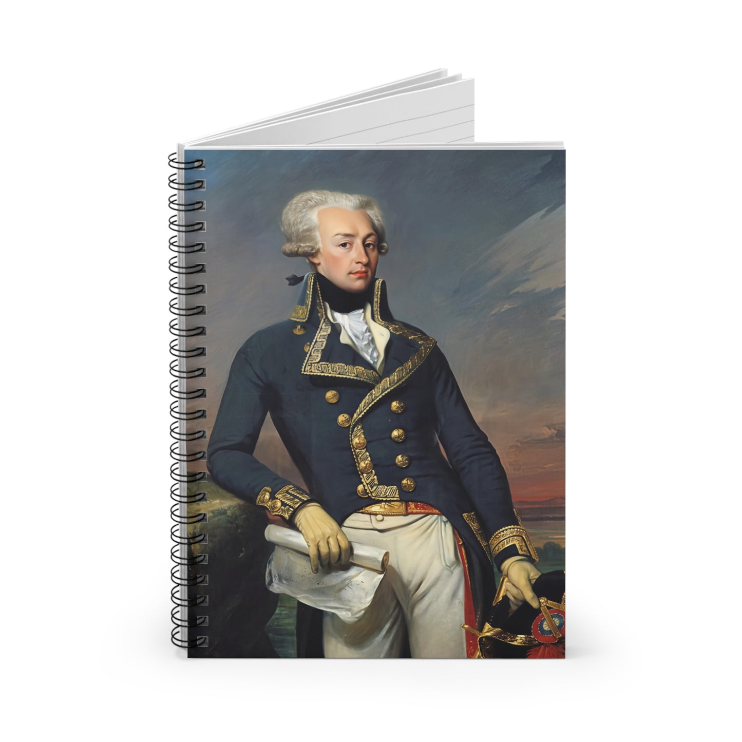 Lafayette Painting Portrait Spiral Notebook - 6"x 8" lined-page notebook