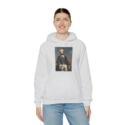 Two-Sided Marquis de Lafayette Classic Unisex Heavy Blend Hooded Sweatshirt With Quote