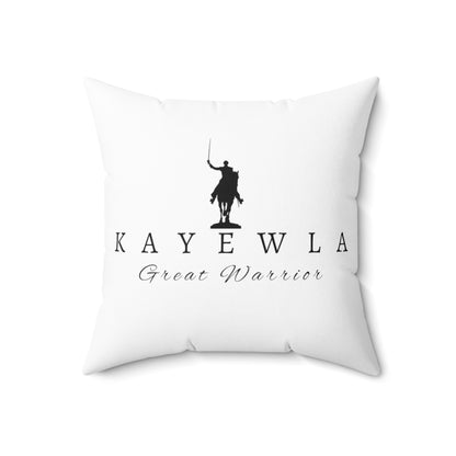 afayette Pillow with image of the Marquis de Lafayette and Kayewla name Great Warrior
