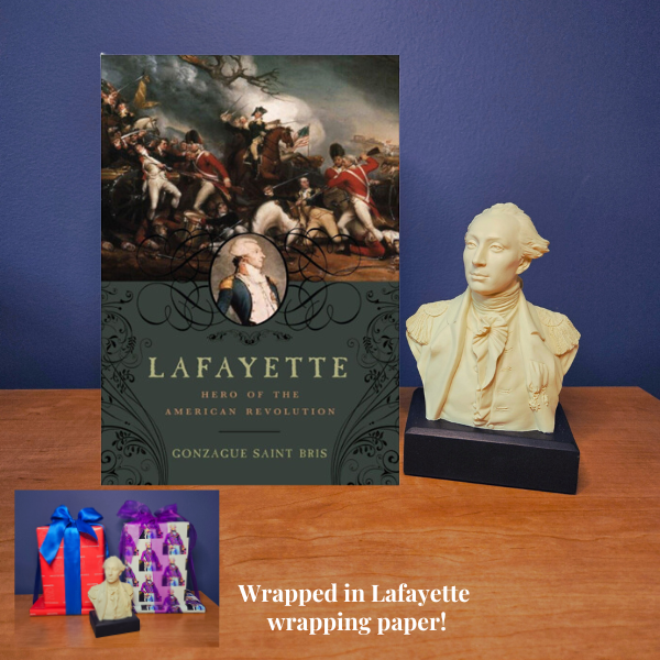 Marquis de Lafayette biography with Lafayette Bust