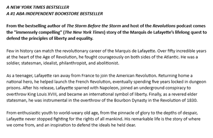 A Book and a Bust - Lafayette:  Hero of Two Worlds and Lafayette Bust