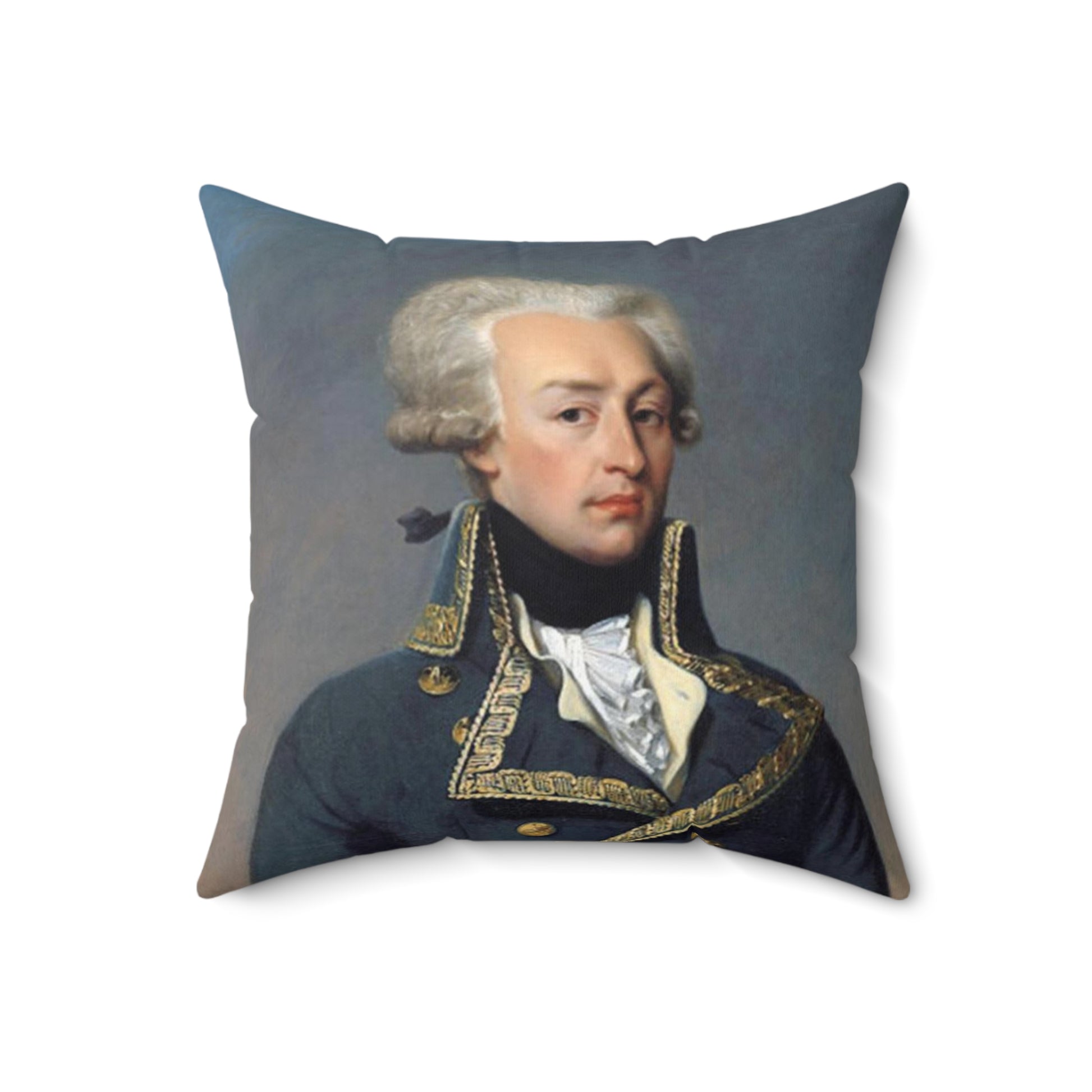 Lafayette Pillow with image of the Marquis de Lafayette