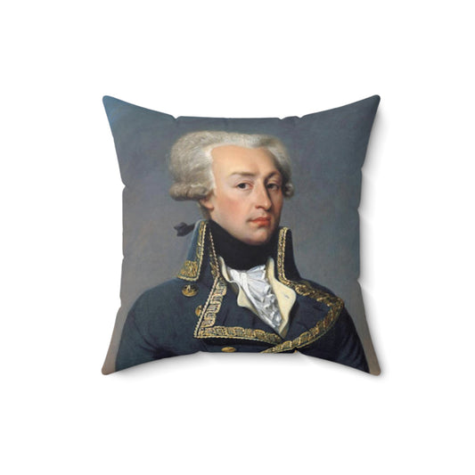 Lafayette Pillow with image of the Marquis de Lafayette